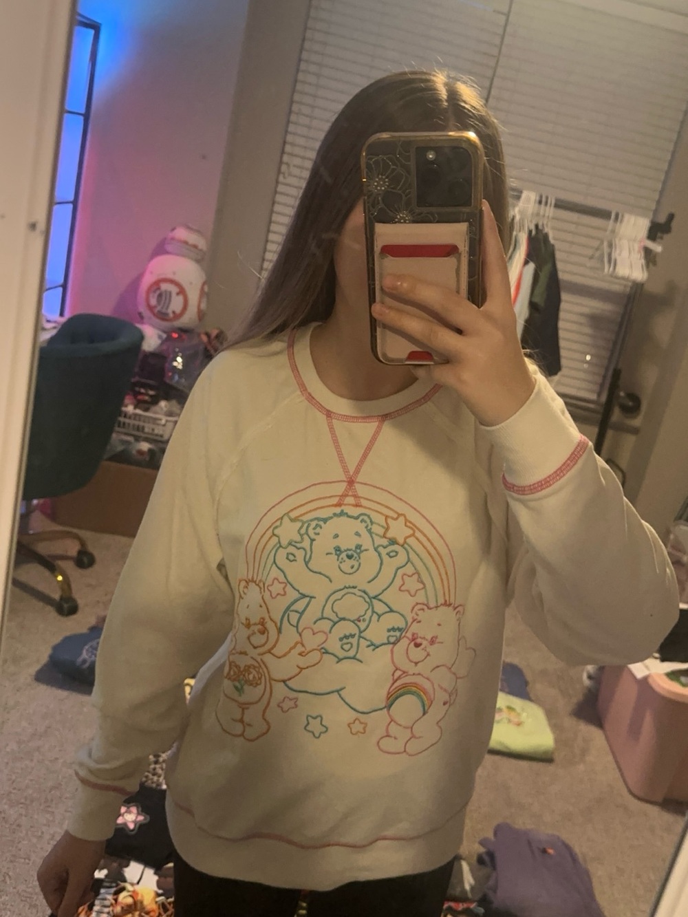 Ivory Care Bears Graphic Sweatshirt - Women's Cozy Pullover